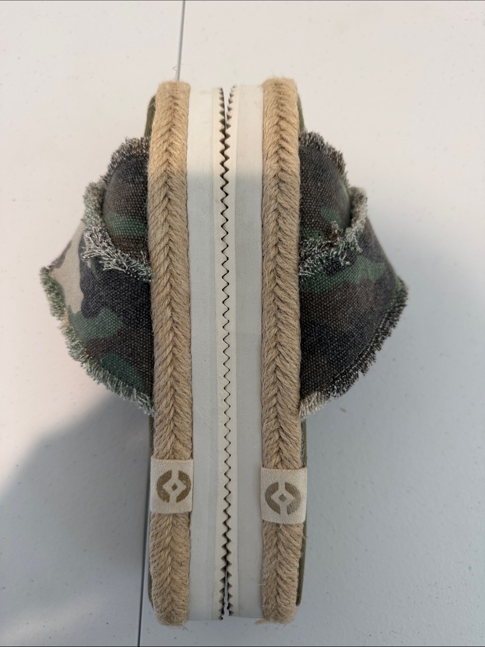 NAHLO Kamala Camo Print Yoga Mat Platform Espadrilles Slides size 7 - Picture 7 of 11